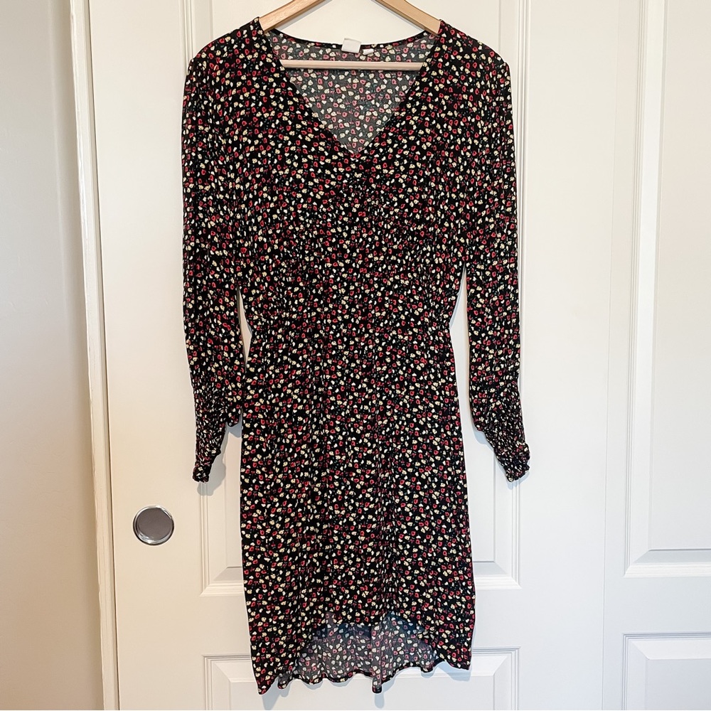 GAP black floral dress
